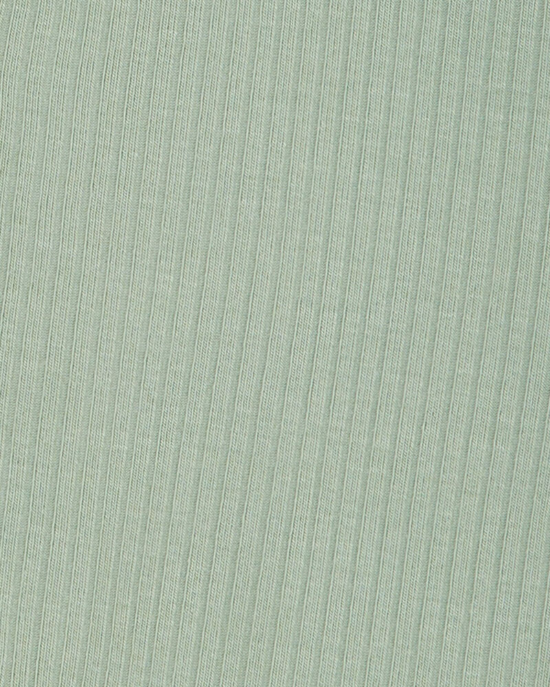 Baby 2-Pack PurelySoft Zip-Up Rompers - Green/Ivory, image 4 of 6 slides