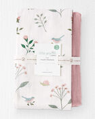 2-Pack Organic Cotton Muslin Swaddle Blankets, image 2 of 4 slides