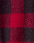 Baby Plaid Print Reindeer Christmas Loose Fit Long-Sleeve Sleep & Play - Red, image 3 of 5 slides