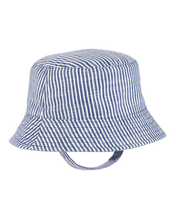 Baby Linen Chambray Sun Hat - Denim, 