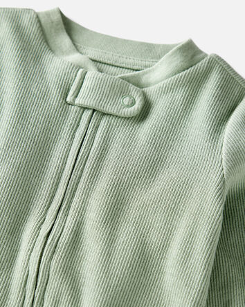Baby Organic Cotton Rib Sleep & Play Pajamas, 