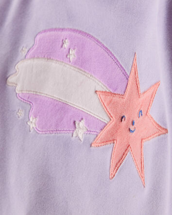 Toddler Girl Star Print DreamPlush Long-Sleeve Snug Fit 2-Piece Pajamas - Lavender, 