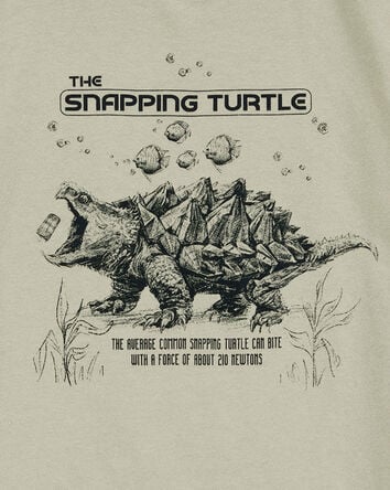 Kid Turtle Short-Sleeve Graphic Tee - Grey, 