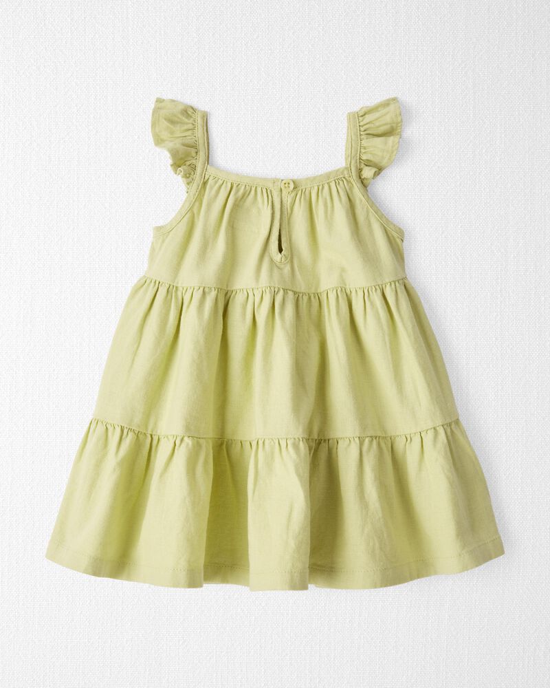 Baby Tiered Sundress Made with LENZING™ ECOVERO™ and Linen, image 2 of 5 slides