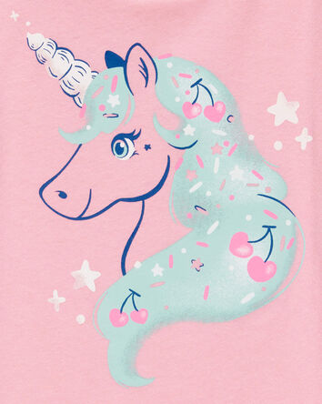 Toddler Unicorn Short-Sleeve Graphic Tee - Pink, 