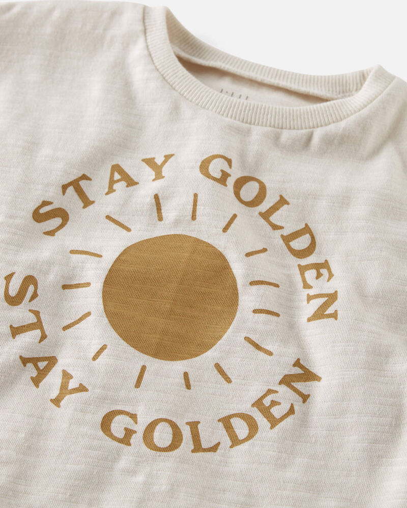 Baby Organic Cotton Stay Golden Graphic Tee, image 2 of 4 slides