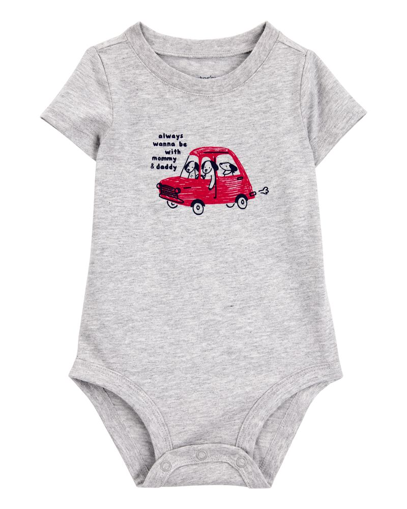 Mommy And Daddy Dog Short-Sleeve Bodysuit, image 1 of 3 slides