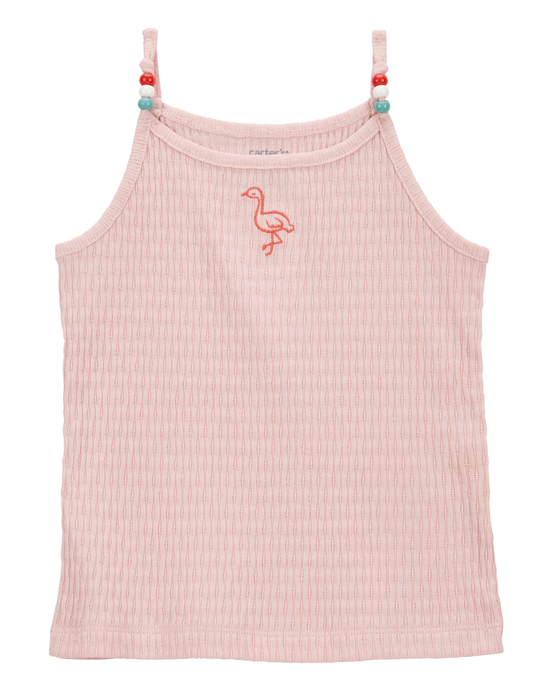 Baby Flamingo Ribbed Tank Top, image 1 of 4 slides