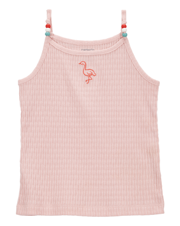 Baby Flamingo Ribbed Tank Top, 