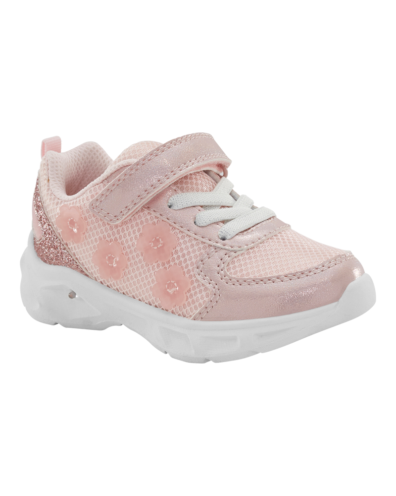 Toddler Glitter Light Up Sneakers - Pink, image 1 of 8 slides