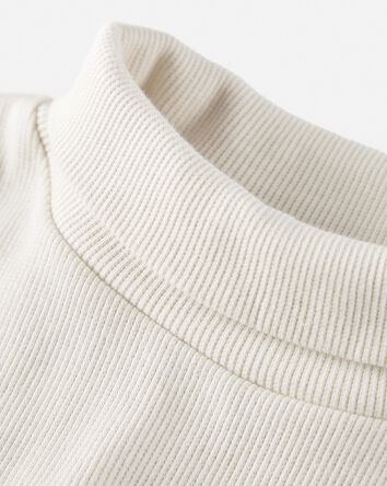 Toddler 2-Pack Organic Cotton Rib Mock Neck Tops, 