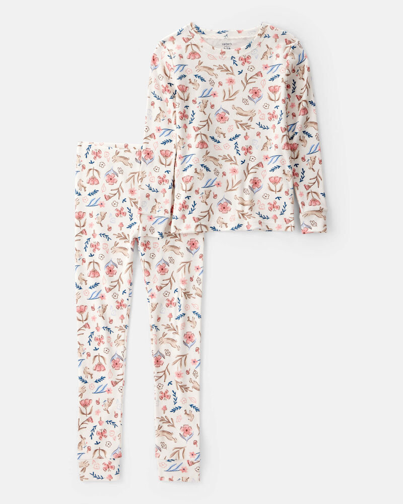 Kid 2-Piece Floral 100% Snug Fit Cotton Pajamas, image 1 of 3 slides