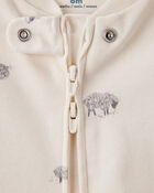 Baby Sheep Print 100% Cotton Long-Sleeve Sleep & Play - Ivory, image 2 of 4 slides
