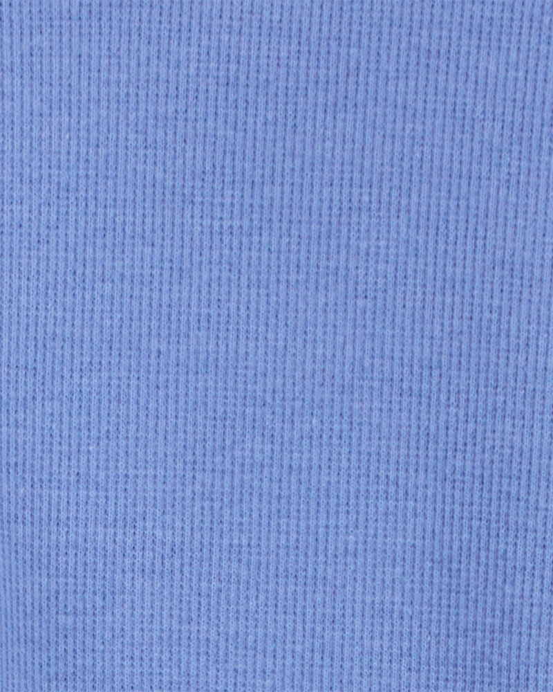 Baby Ribbed Eyelet-Hem Pants - Blue, image 3 of 5 slides