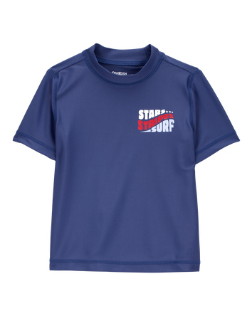 Toddler Fourth of July Short Sleeve Rashguard - Navy, 