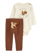 Baby 2-Piece My First Thanksgiving Bodysuit Pant Set, image 1 of 4 slides