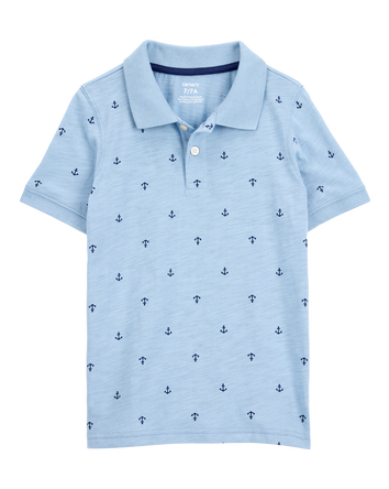 Kid Anchor Polo Shirt -Blue, 