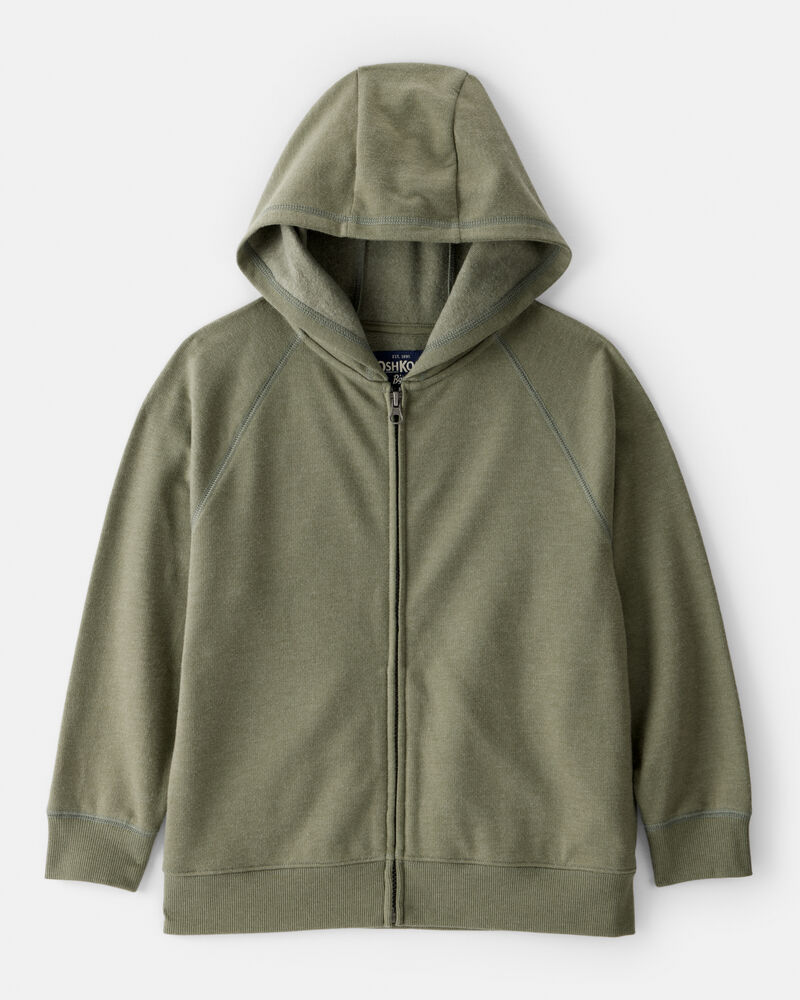 Boys Zip-Up Hoodie - Green, image 1 of 3 slides