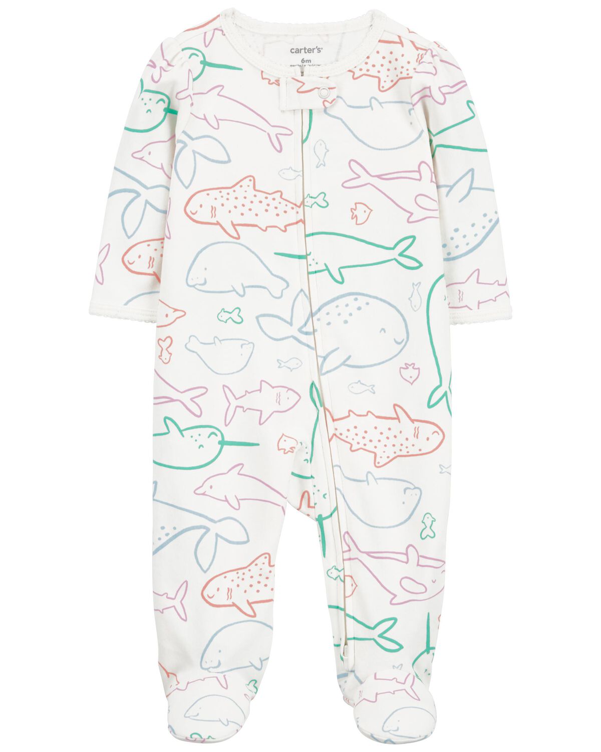 Baby Whale Zip-Up Sleep & Play Pajamas