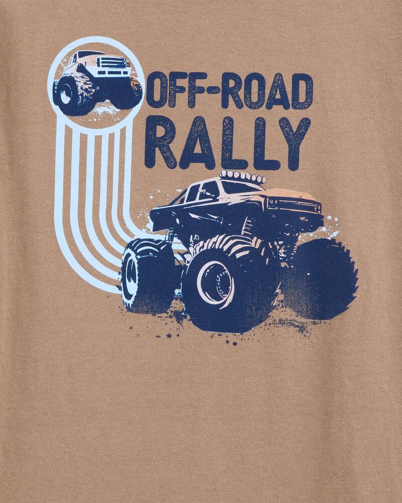 Boys Off-Road Rally Short-Sleeve Graphic Tee - Brown, image 2 of 3 slides