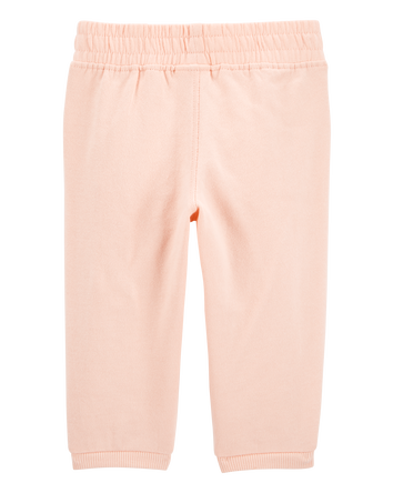 Baby Pull-On French Terry Joggers - Pink, 