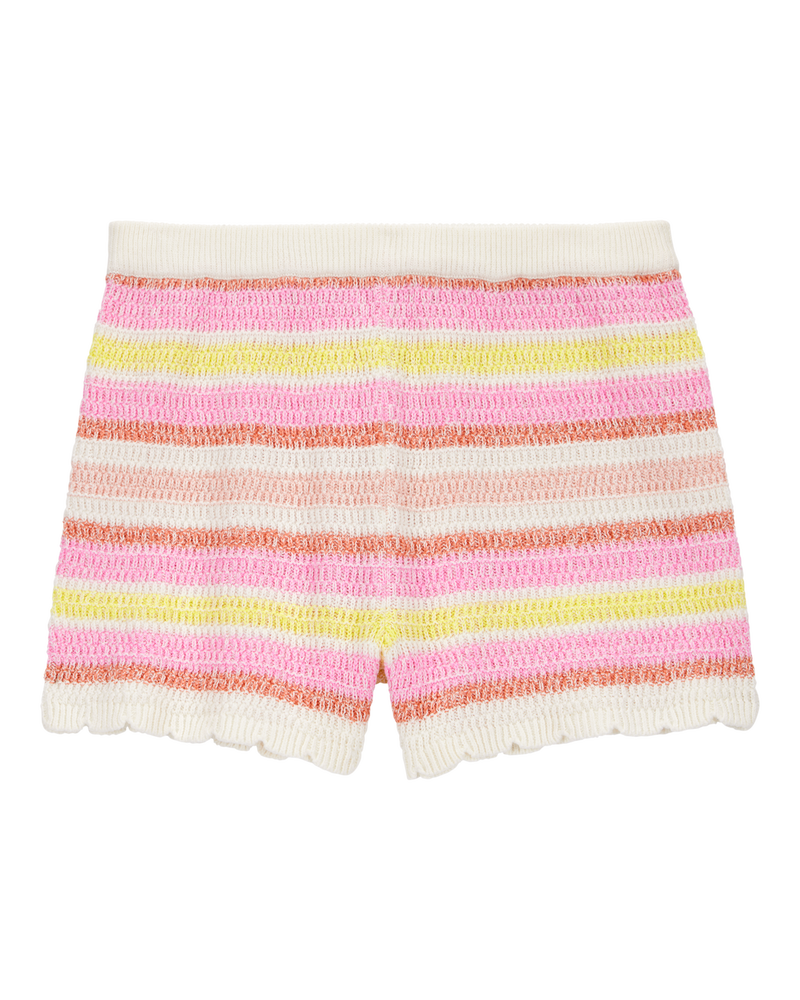 Kid Striped Crotchet Knit Shorts, image 2 of 5 slides