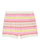 Kid Striped Crotchet Knit Shorts, image 2 of 5 slides