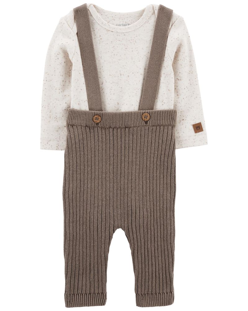 Baby 2-Piece Bodysuit & Sweater Coveralls, image 1 of 6 slides