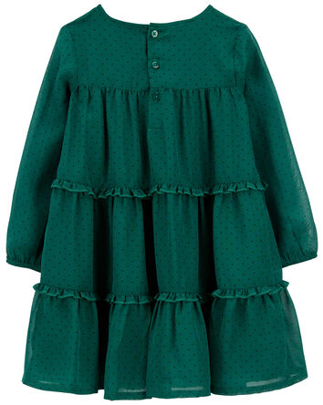 Toddler Crepe Chiffon Holiday Dress, 