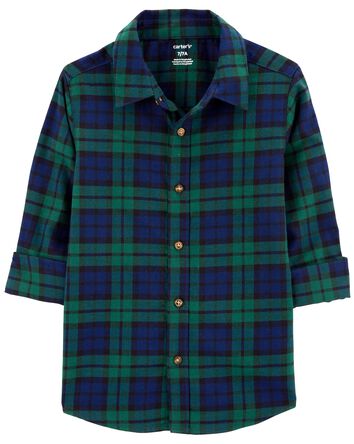 Plaid Button-Down Shirt, 