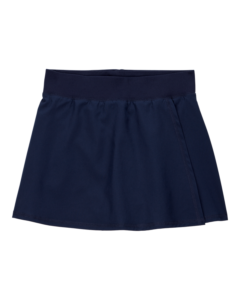Kid 2-Pack Poplin Stretch Uniform Skorts - Navy, image 2 of 4 slides