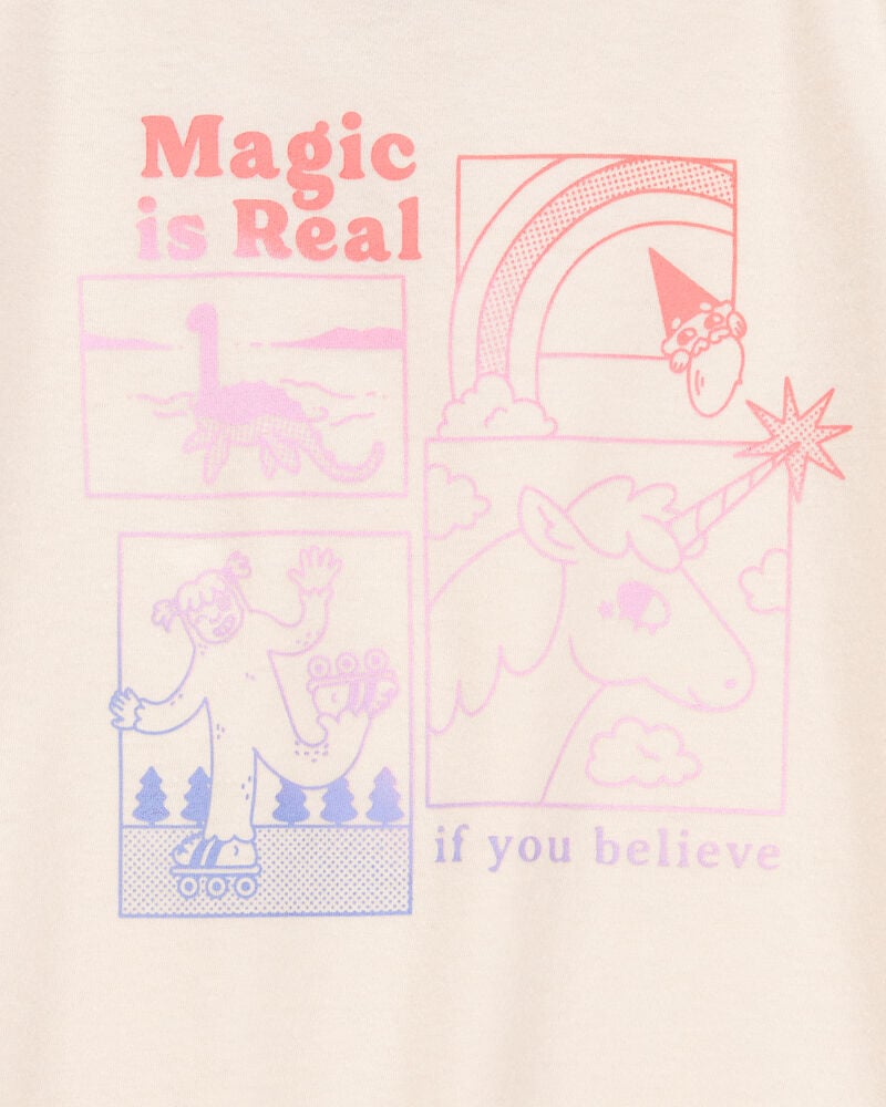 Kid Magic Is Real Short-Sleeve Graphic Tee - Ivory, image 2 of 3 slides