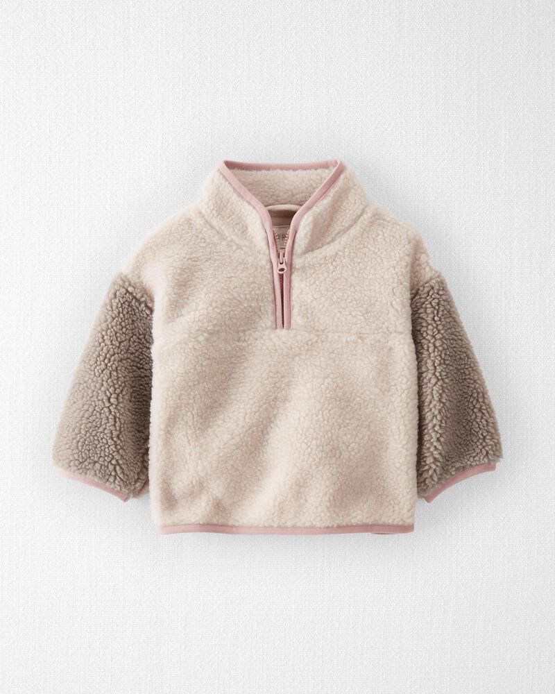 Baby 
Recycled Sherpa Quarter Zip Pullover
, image 1 of 4 slides