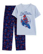 Kid MARVEL© Loose Fit 2-Piece Pajamas - Blue, image 1 of 3 slides