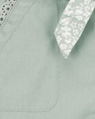 Baby Belted Eyelet Joggers - Green, image 3 of 4 slides