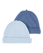 Baby 2-Pack Caps - Blue, image 1 of 2 slides