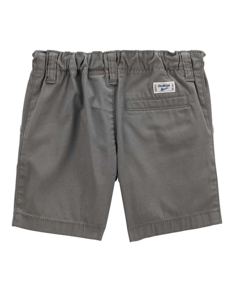 Baby Flat-Front Shorts - Grey, image 2 of 4 slides