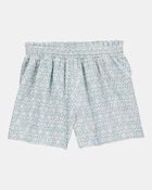 Kid Geo Print Linen Look-Alike Flowy Pull-On Shorts, image 2 of 4 slides