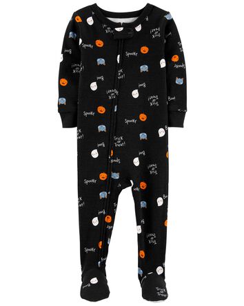 Toddler 1-Piece Halloween 100% Snug Fit Cotton Footie Pajamas, 
