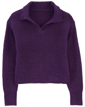 Kid Collared Pullover Sweater, 