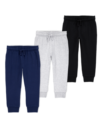 Toddler 3-Pack Pull-On Drawstring Joggers, 