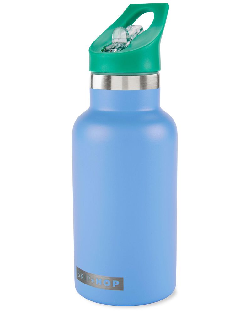 Stainless Steel Canteen Bottle With Stickers - Blue, image 1 of 4 slides