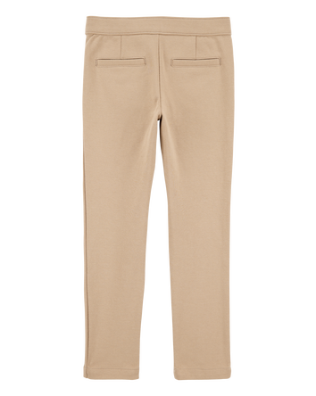 Kid Ponte Knit Uniform Pants - Khaki, 