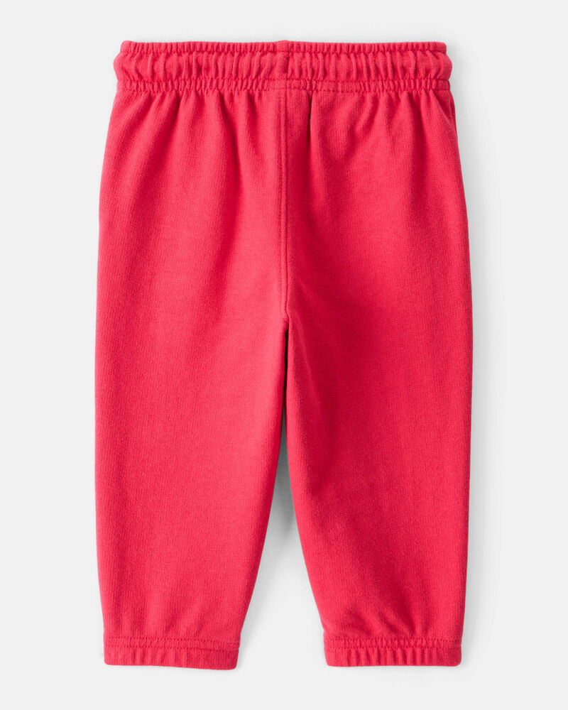 Baby Boy Ready Set Play French Terry Jogger - Red, image 2 of 5 slides