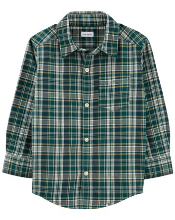 Toddler Plaid Button-Front Shirt, 