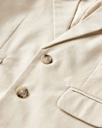 Toddler Linen Suit Jacket Made With Organic Cotton - Khaki, 