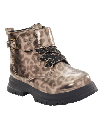 Toddler Cheetah Print Lace-Up Boots , 