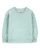 Baby Quilted Cotton Blend Pullover - Green, image 1 of 4 slides