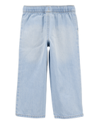 Toddler Pull-On Knit Denim Pant - Light Blue Wash, image 2 of 5 slides