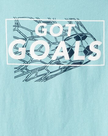Boys Got Goals Short-Sleeve Graphic Tee - Blue, 